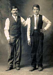 Padre e figlio florensi in West Virginia all'inizio del "900" (Archivio IAQUINTA © copyright) 