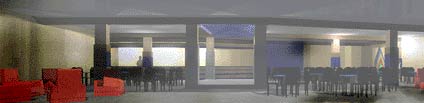 Arte Mediterranea: ARTE FLORENSE: Il bar del transatlantico Francesco Saverio ALESSIO copyright 2003�  rendering redatto con l'ausilio del computer (CAD: Computer Aided Design)