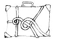 Schizzo della valigia di cartone - logo di emigrati.it - © copyright - all rights reserved 2003 © Giuseppe De Marco