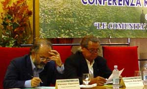 Il presidente della Comunit Montana Silvana Giuseppe Cipparrone e Franois Nicoletti presidente di Heritage Calabria