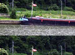 Belgio - Provincia di Namur - Comune di Andenne - Sclayn - Una chiatta su "LA MEUSE"