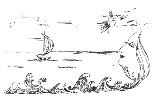 Grafica e poesia: Identit� - Coscienza - Socialit�: Alice PINTO: Bombay, India: Giovane donna dalle chiome che diventano onde del mare: riferimento: Pasquale MONTANO - glass bits (schegge di vetro) - POESIE - Edizioni Giuseppe LATERZA, Bari 2003
