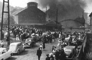 Marcinelle 8 agosto 1956: i fumi dell'incendio alla miniera di carbon fossile del Bois du Cazier