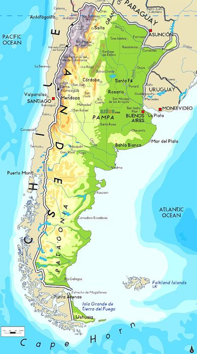 Mappa dell'Argentina