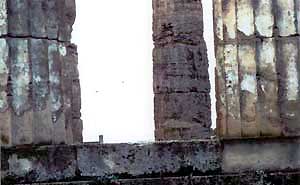 Stucchi superstiti sui rocchi di Selinunte
