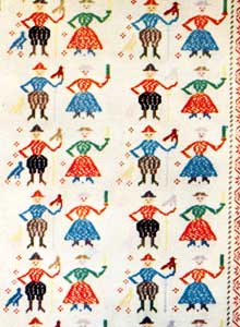 Coperta tradizionale (ozaturu) con motivi antropomorfi